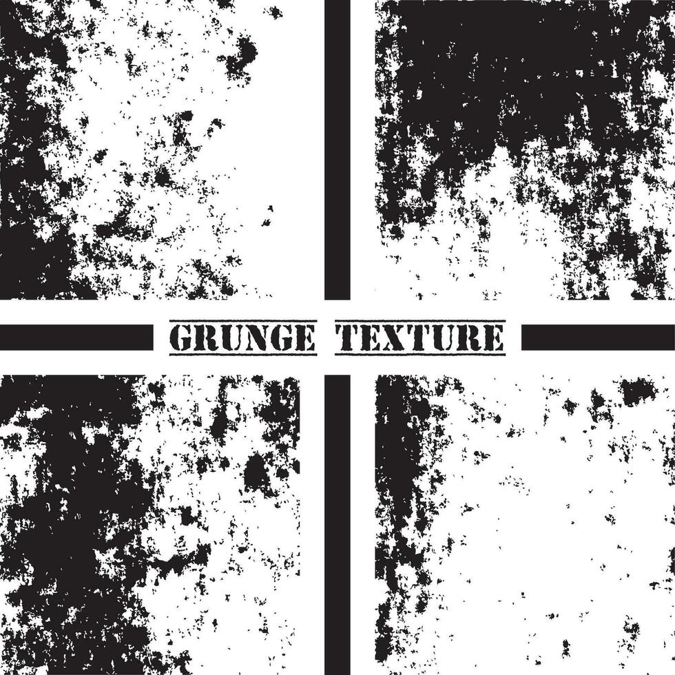 Black and white grunge texture. Grunge textures set. Dust overlay. vector