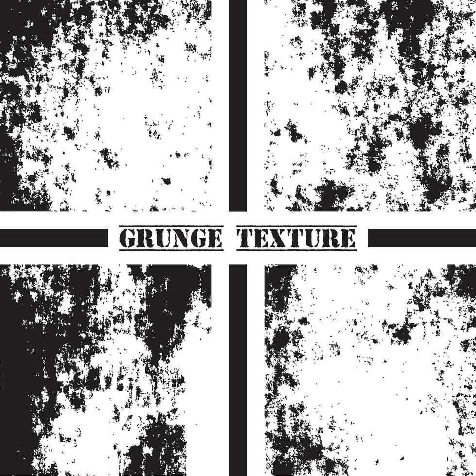 Black and white grunge texture. Grunge textures set. Dust overlay. vector