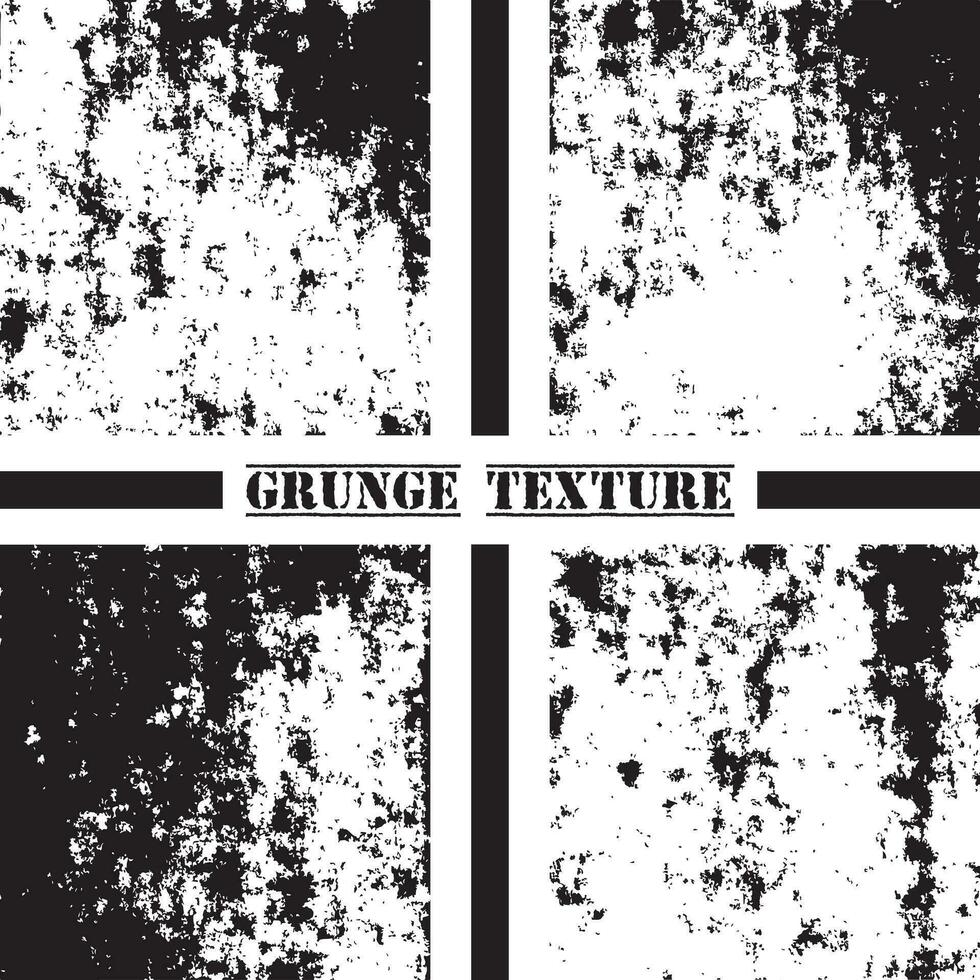 Black and white grunge texture. Grunge textures set. Dust overlay. vector