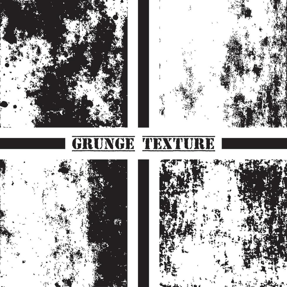 Black and white grunge texture. Grunge textures set. Dust overlay. vector
