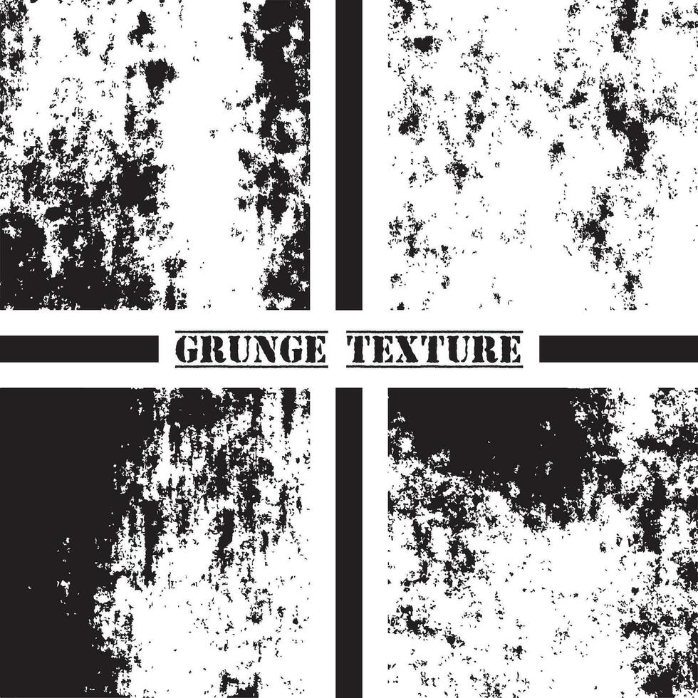 Black and white grunge texture. Grunge textures set. Dust overlay. vector