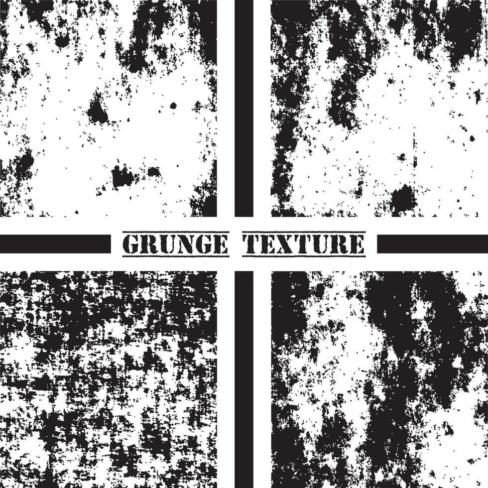 Black and white grunge texture. Grunge textures set. Dust overlay. vector