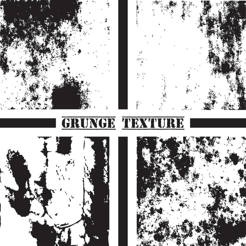 Black and white grunge texture. Grunge textures set. Dust overlay. vector