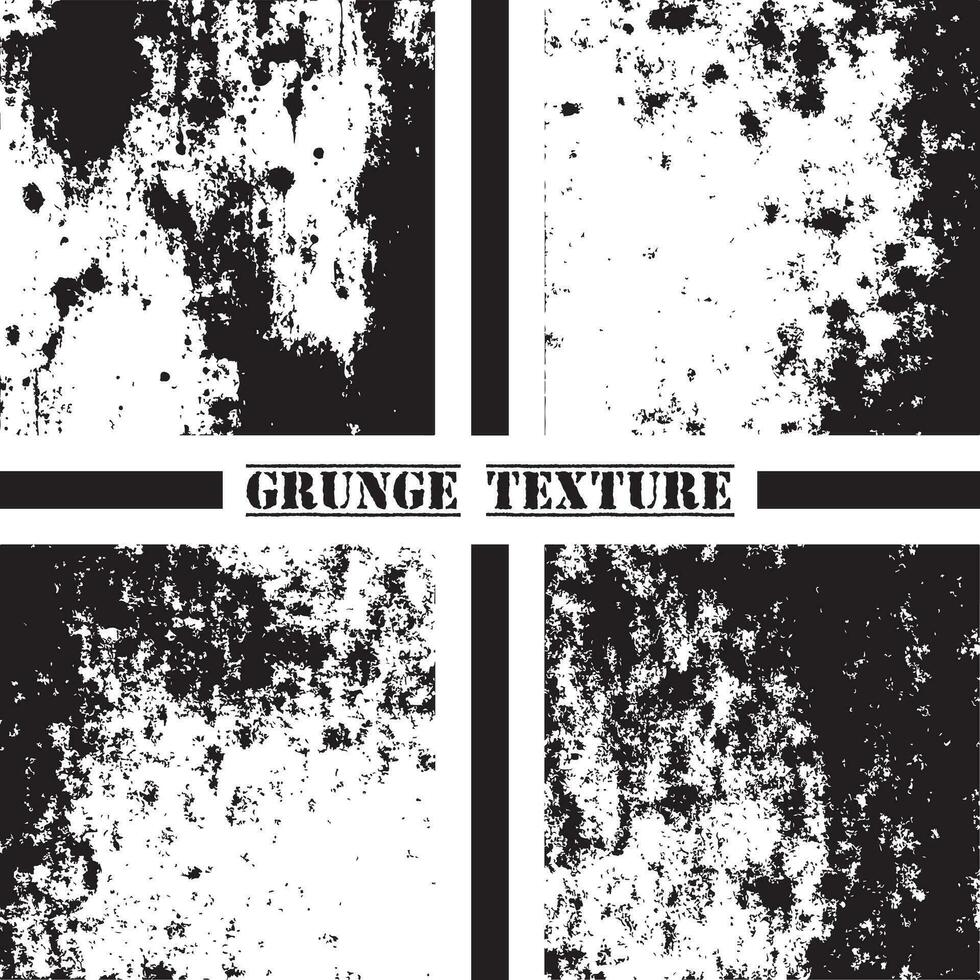 Black and white grunge texture. Grunge textures set. Dust overlay. vector