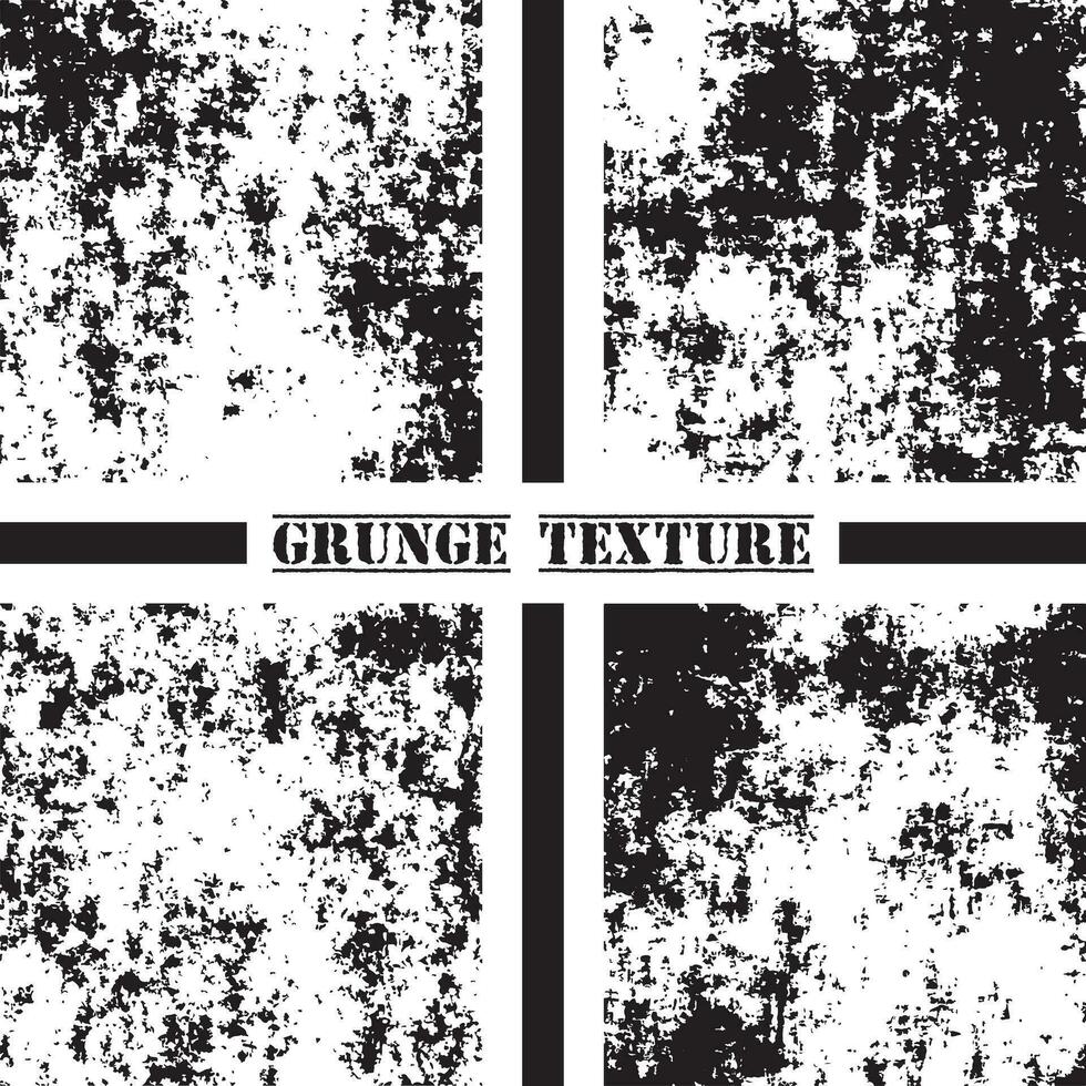 Black and white grunge texture. Grunge textures set. Dust overlay. vector