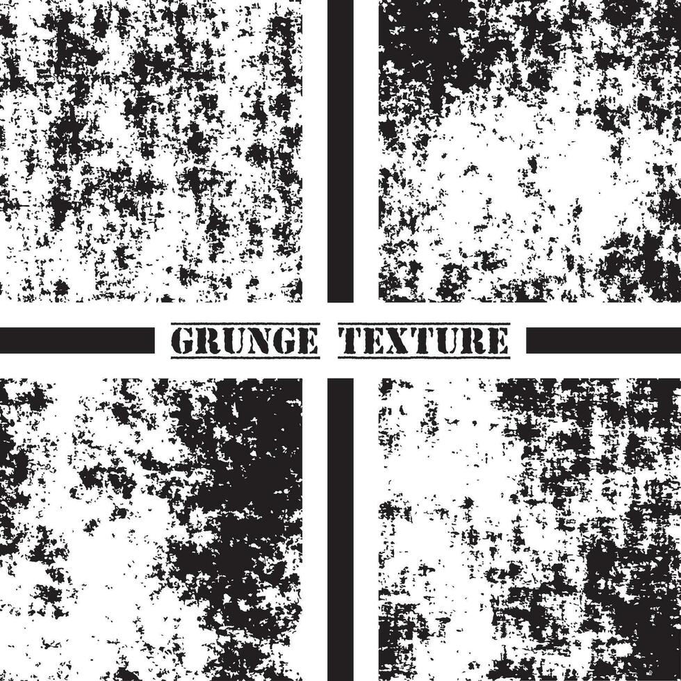 Black and white grunge texture. Grunge textures set. Dust overlay. vector