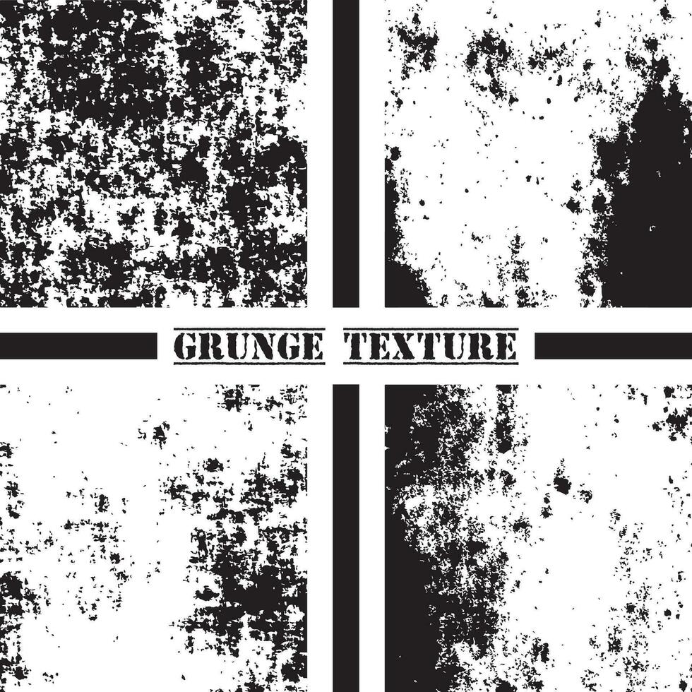 Black and white grunge texture. Grunge textures set. Dust overlay. vector