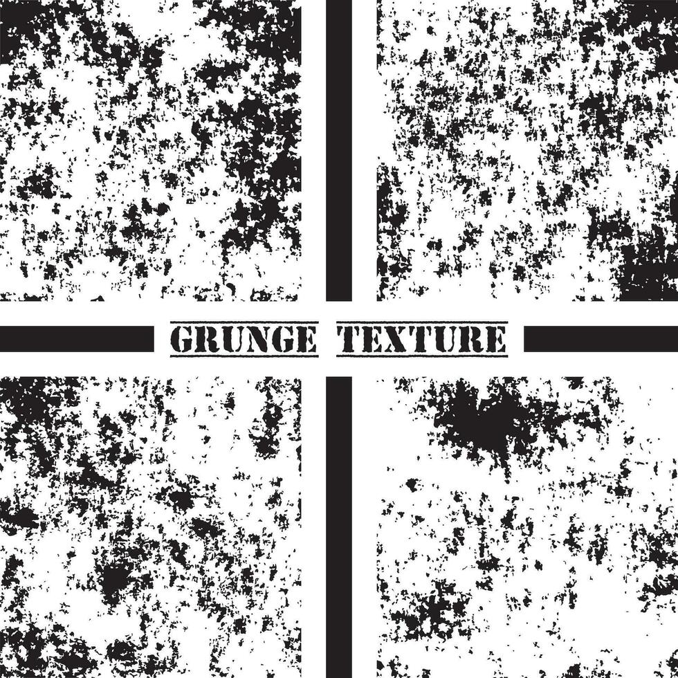 Black and white grunge texture. Grunge textures set. Dust overlay. vector