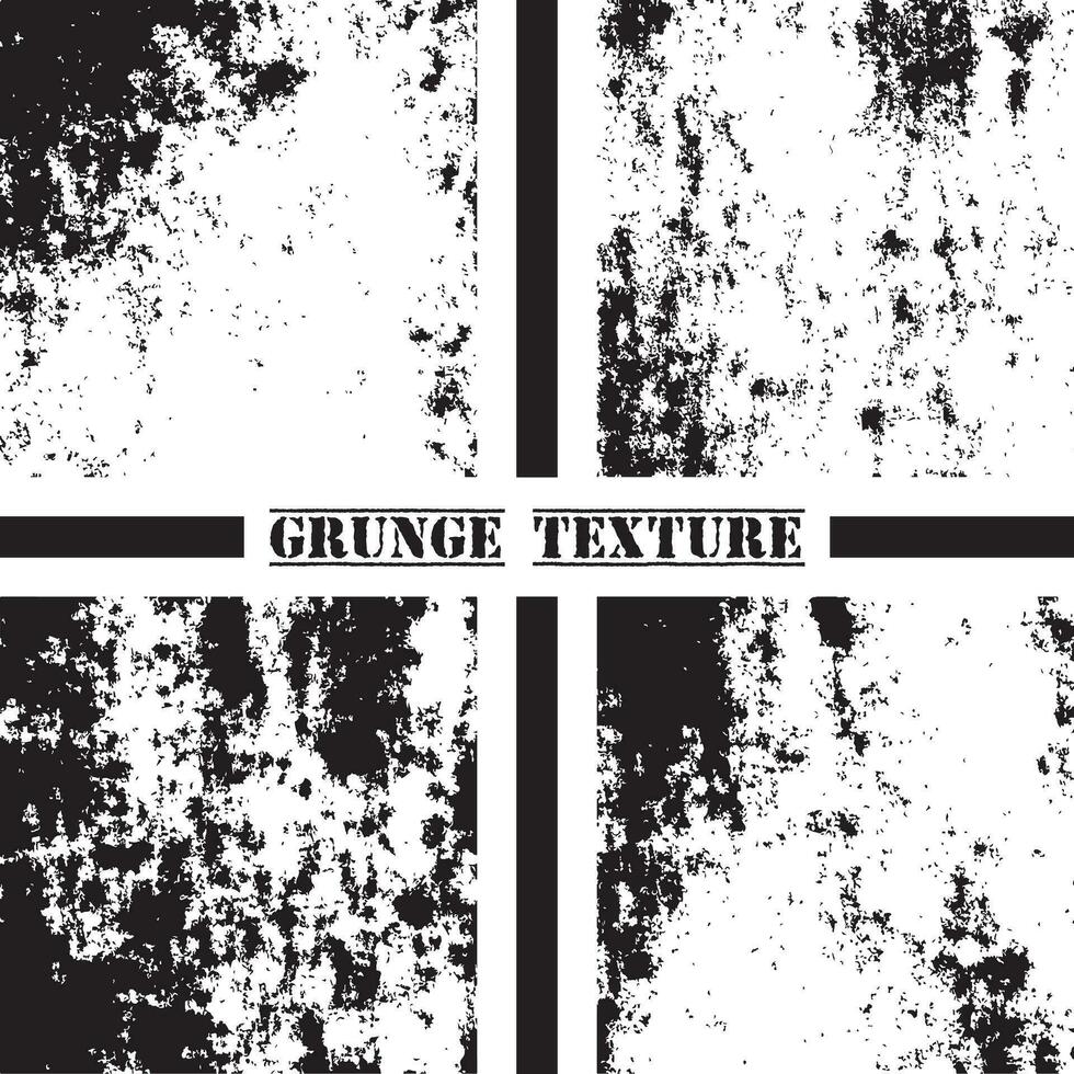 Black and white grunge texture. Grunge textures set. Dust overlay. vector