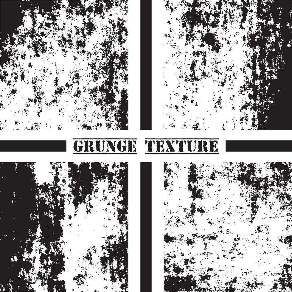 Black and white grunge texture. Grunge textures set. Dust overlay. vector