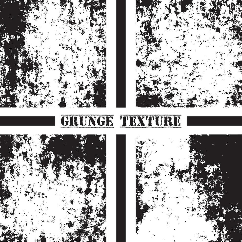 Black and white grunge texture. Grunge textures set. Dust overlay. vector