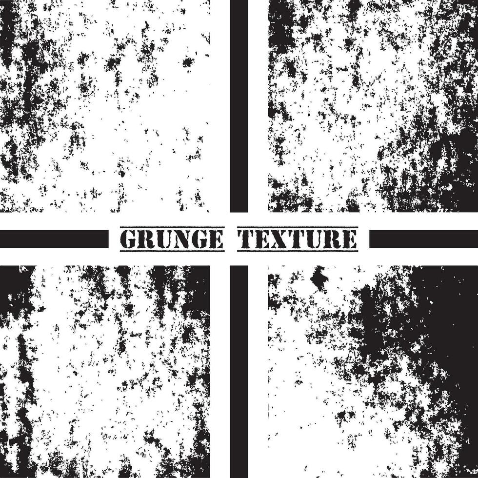 Black and white grunge texture. Grunge textures set. Dust overlay. vector