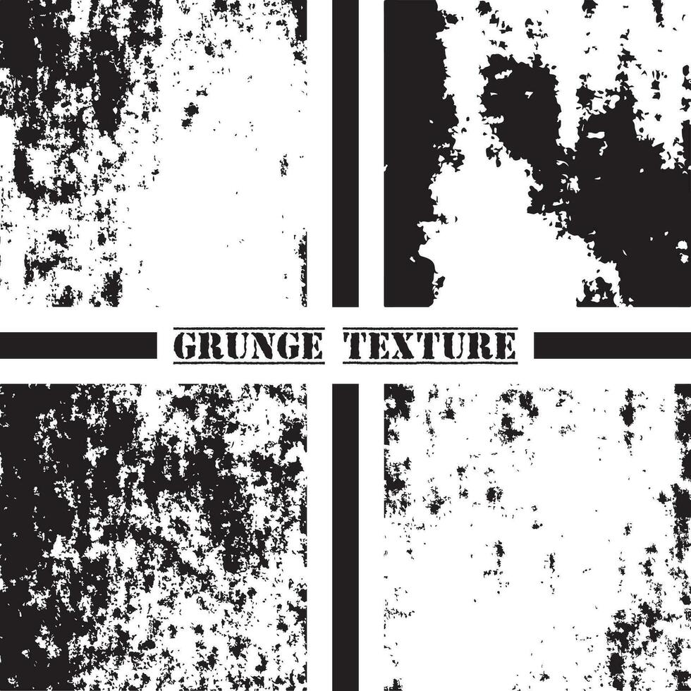 Black and white grunge texture. Grunge textures set. Dust overlay. vector