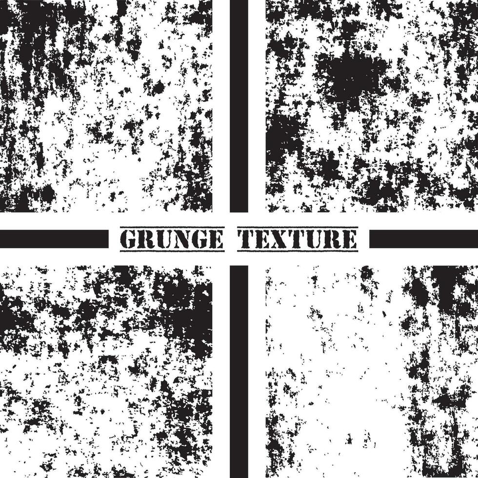 Black and white grunge texture. Grunge textures set. Dust overlay. vector