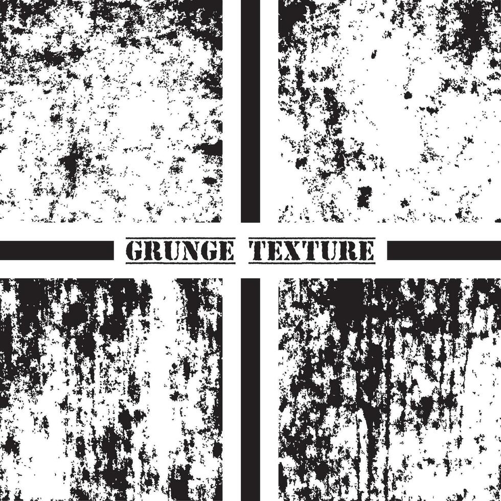 Black and white grunge texture. Grunge textures set. Dust overlay. vector