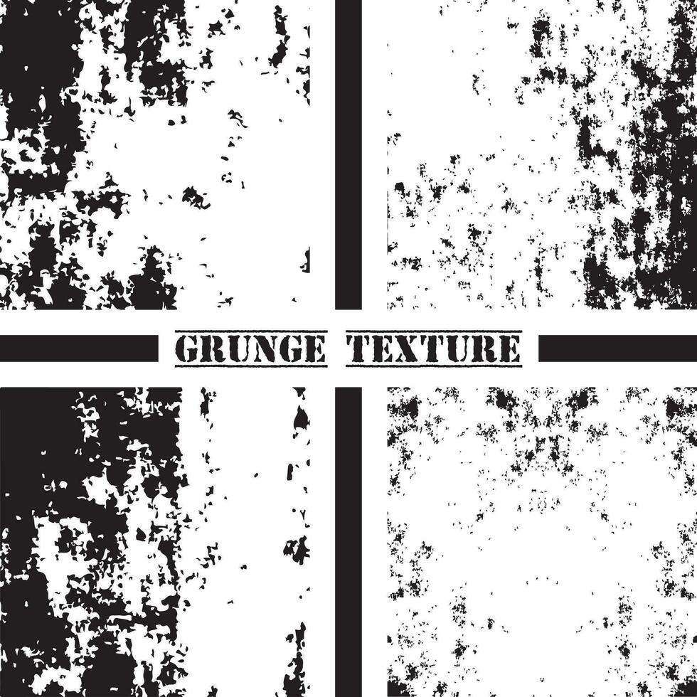 Black and white grunge texture. Grunge textures set. Dust overlay. vector