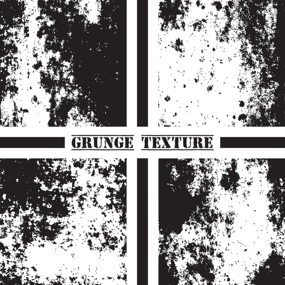 Black and white grunge texture. Grunge textures set. Dust overlay. vector