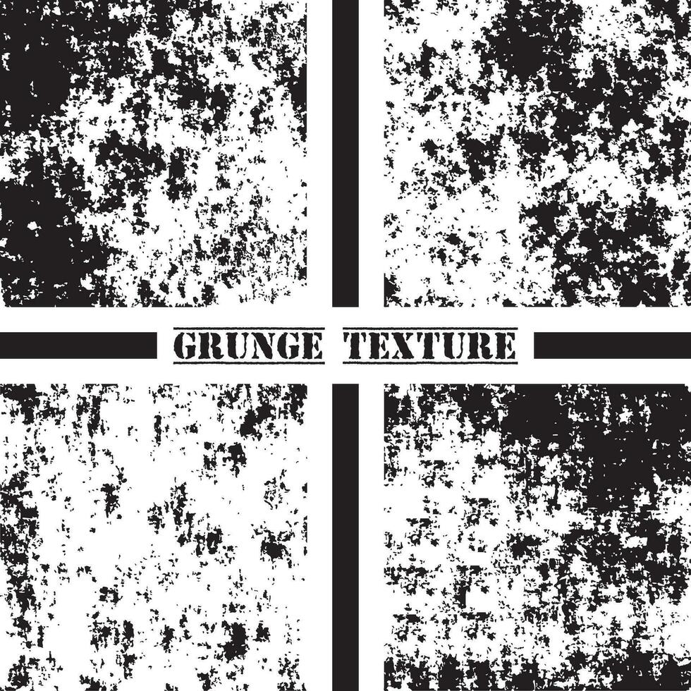 Black and white grunge texture. Grunge textures set. Dust overlay. vector