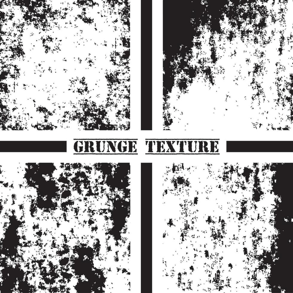 Black and white grunge texture. Grunge textures set. Dust overlay. vector