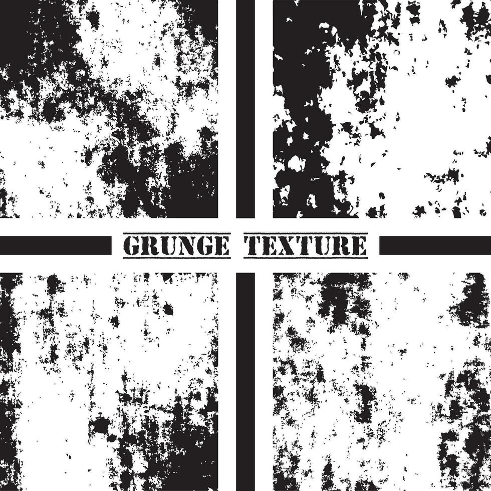 Black and white grunge texture. Grunge textures set. Dust overlay. vector