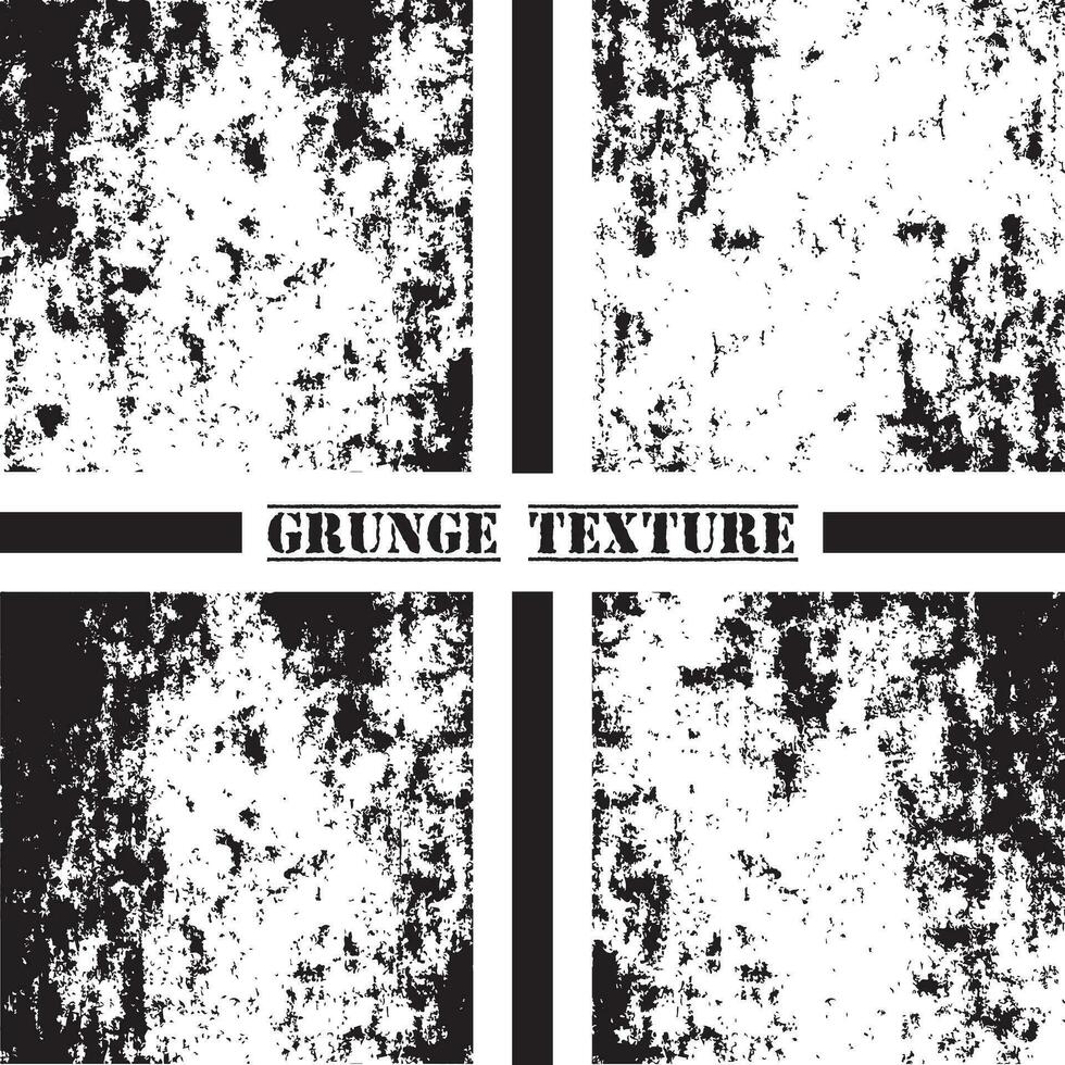 Black and white grunge texture. Grunge textures set. Dust overlay. vector