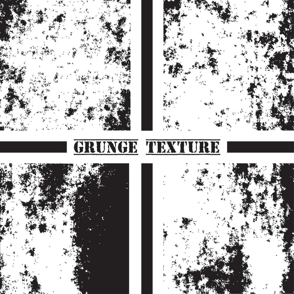 Black and white grunge texture. Grunge textures set. Dust overlay. vector