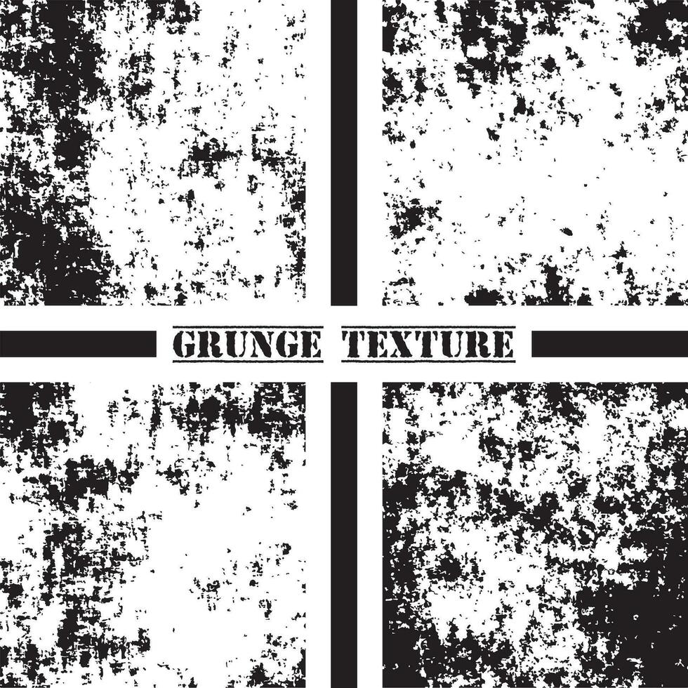 Black and white grunge texture. Grunge textures set. Dust overlay. vector