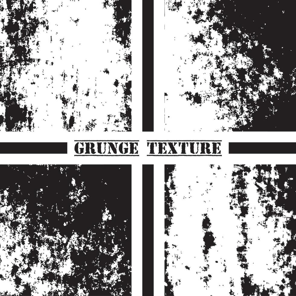 Black and white grunge texture. Grunge textures set. Dust overlay. vector