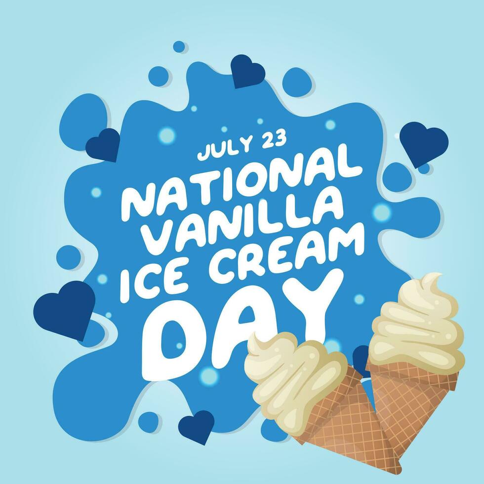 vector graphic of National Vanilla Ice Cream Day good for National