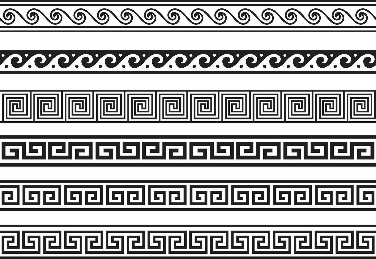 vector sin costura griego clásico ornamento. modelo para un frontera y un marco. antiguo Grecia y el romano imperio