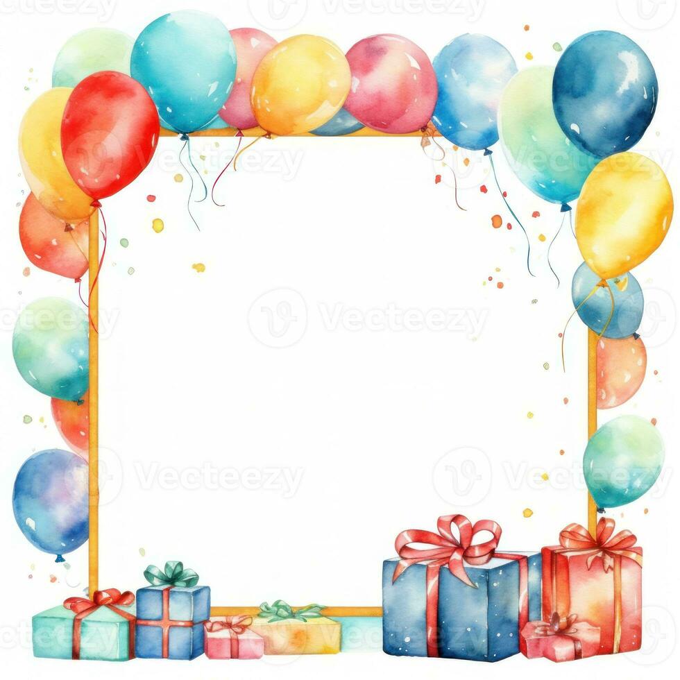 Birthday watercolor background photo