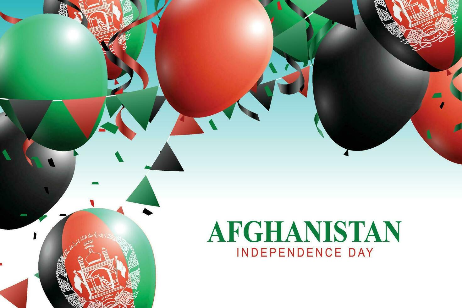 Afghanistan Independence Day background. vector