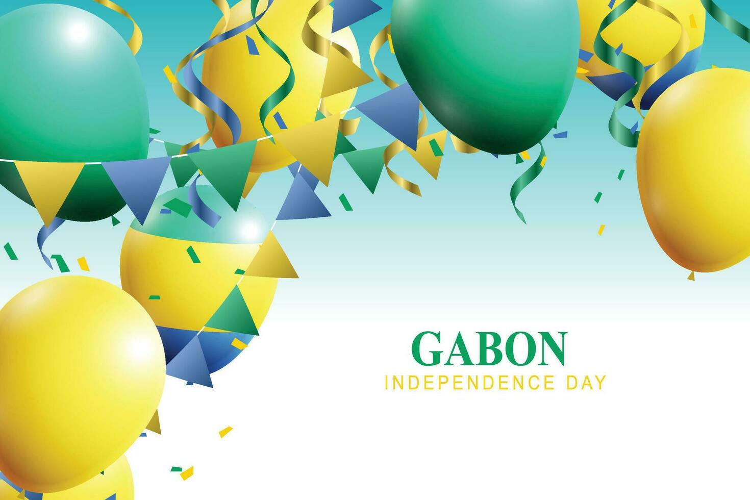 Gabon Independence Day background. vector