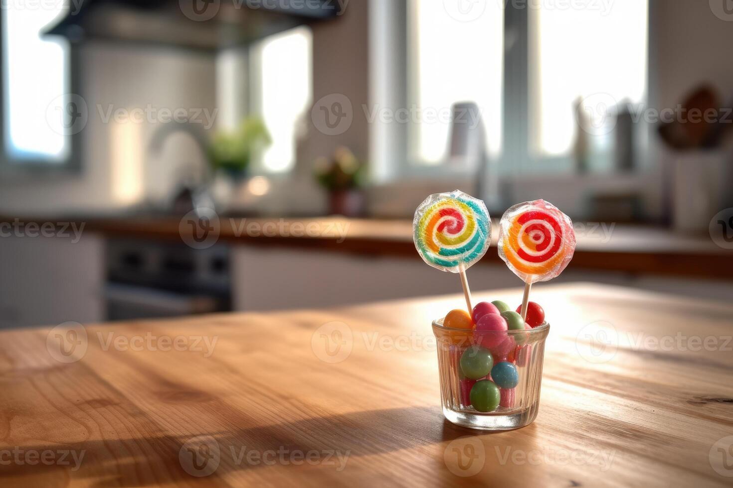 lollipop in The kitchen table Food Photography AI Generated photo