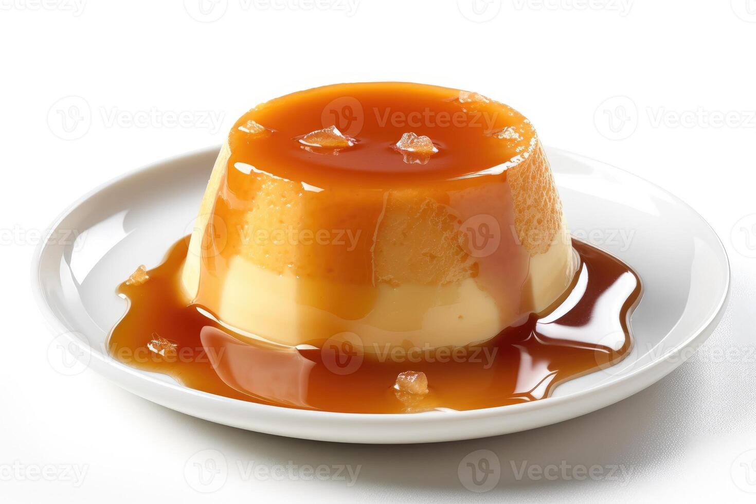 stock photo of french crme caramel food photography