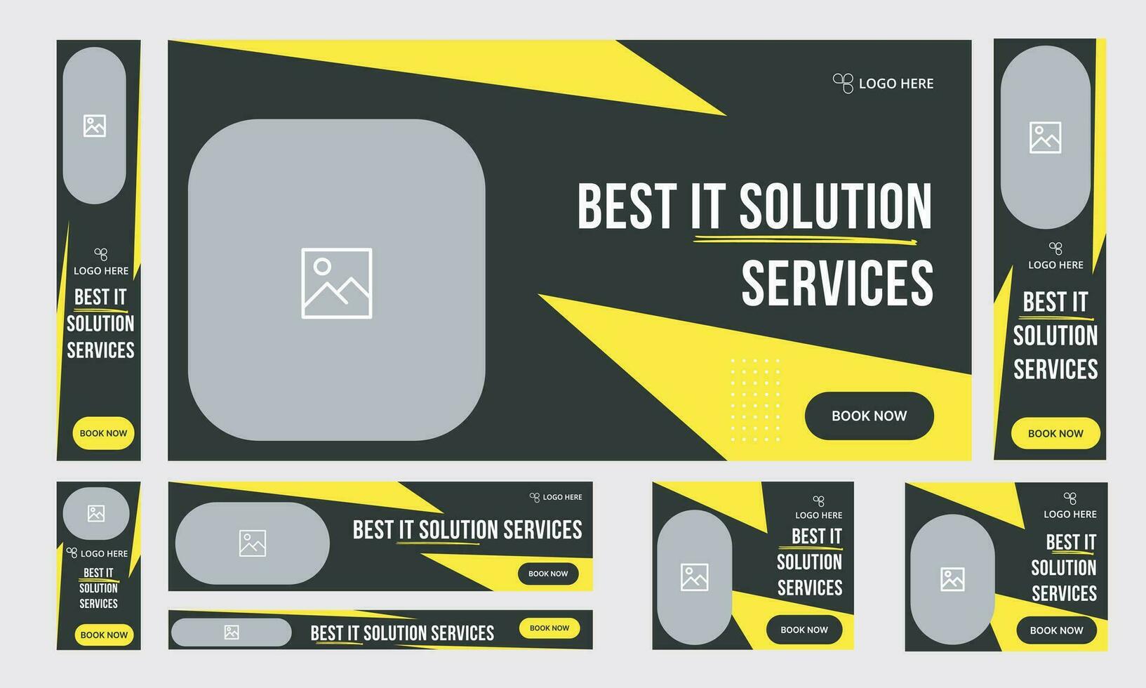 eso solución servicios web bandera modelo diseño vector