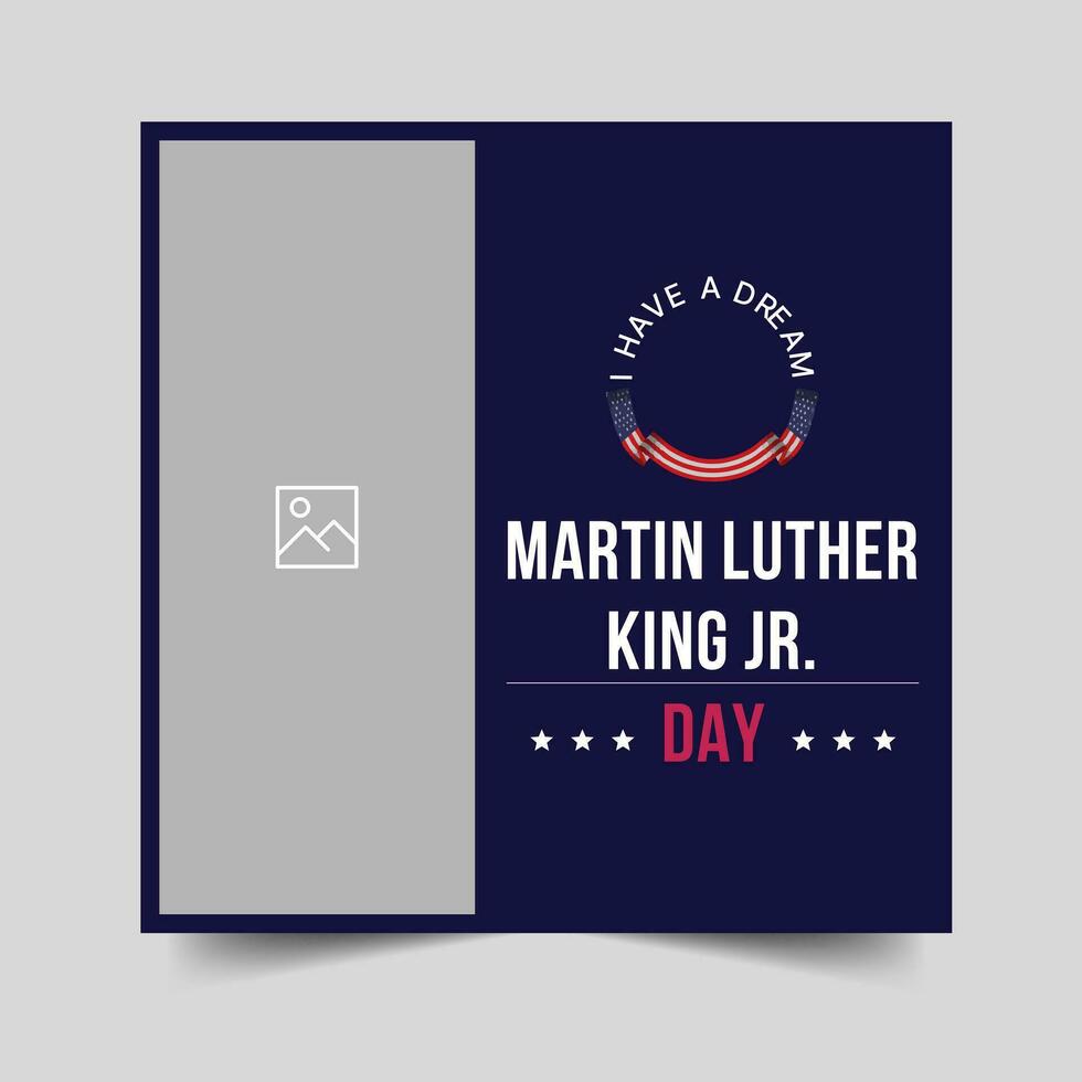 King Day Martin Luther King Jr. celebrates with cards depicting the American flag vector