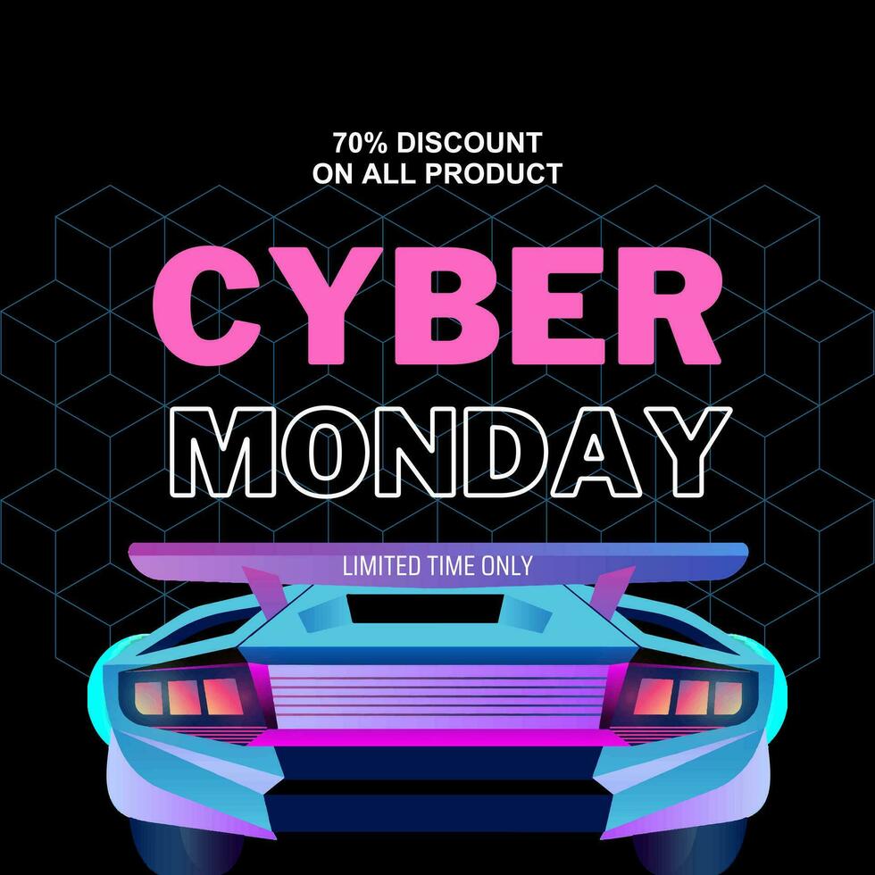 Super sale Cyber Monday sale banner template design vector