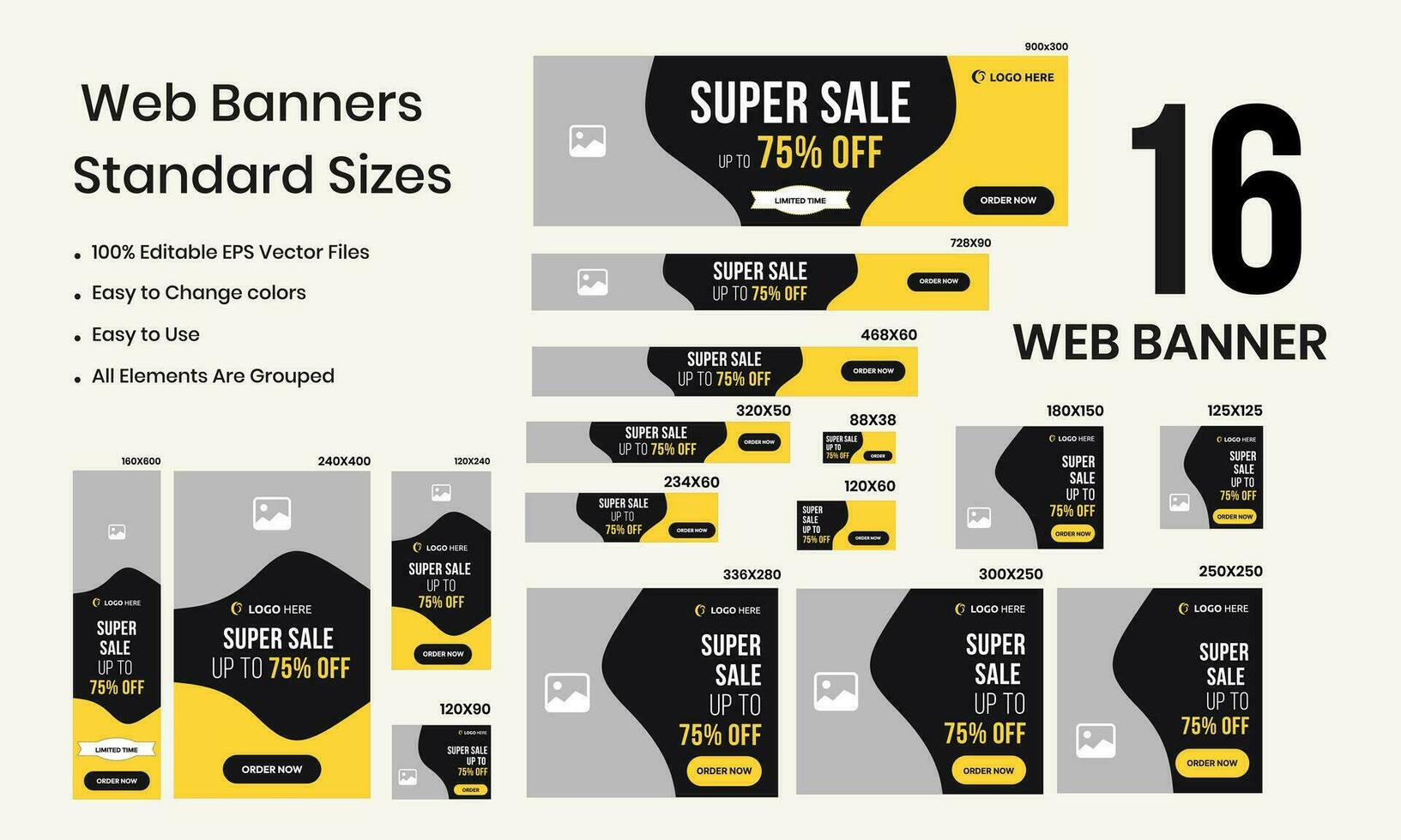 Super sale offer banner design for social media posts vector