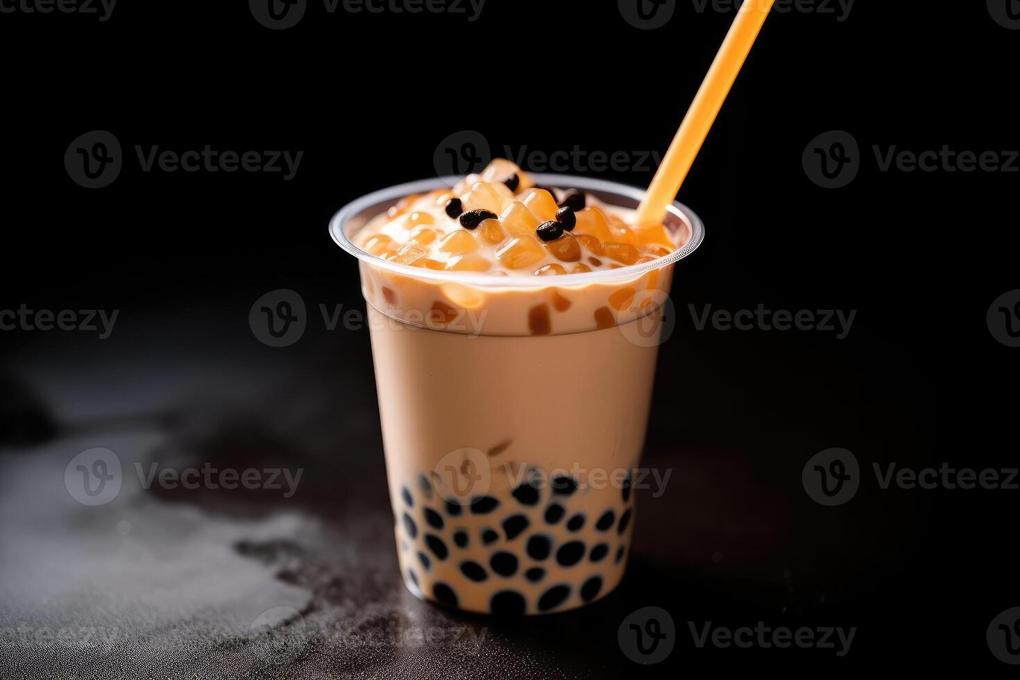 stock photo of bubble tea food photography studio light AI Generated