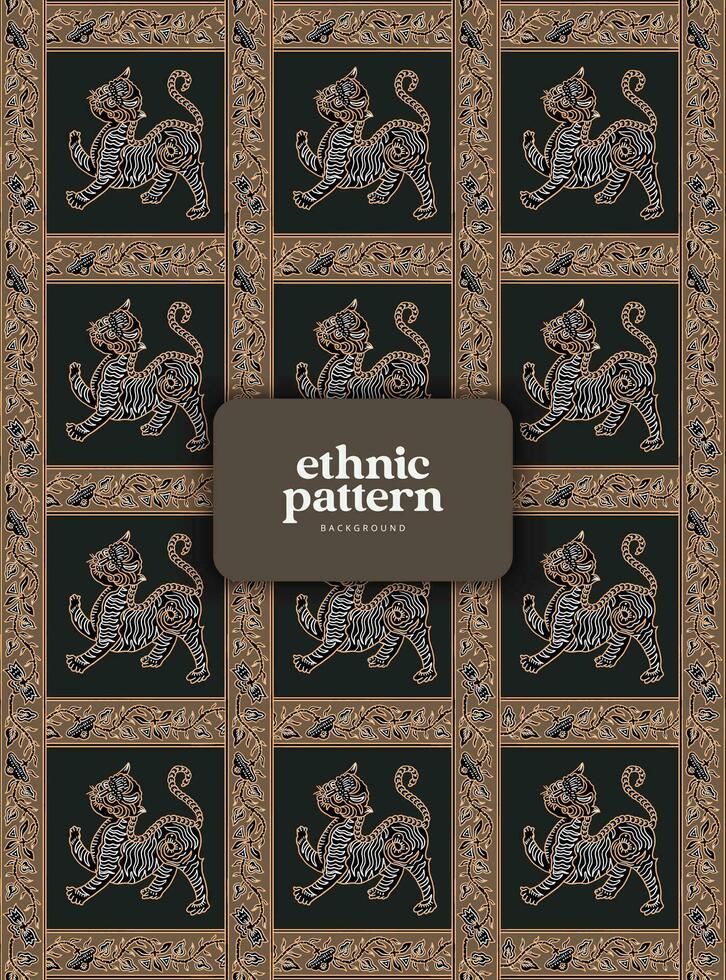 luxury Indonesian batik pattern illustration vector