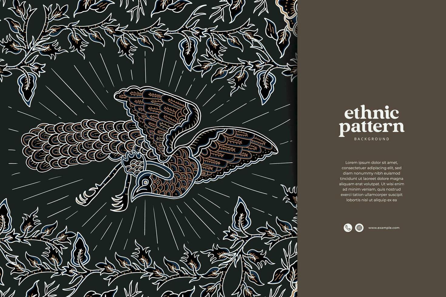 luxury and elegant batik style template design illustration for fabric vector