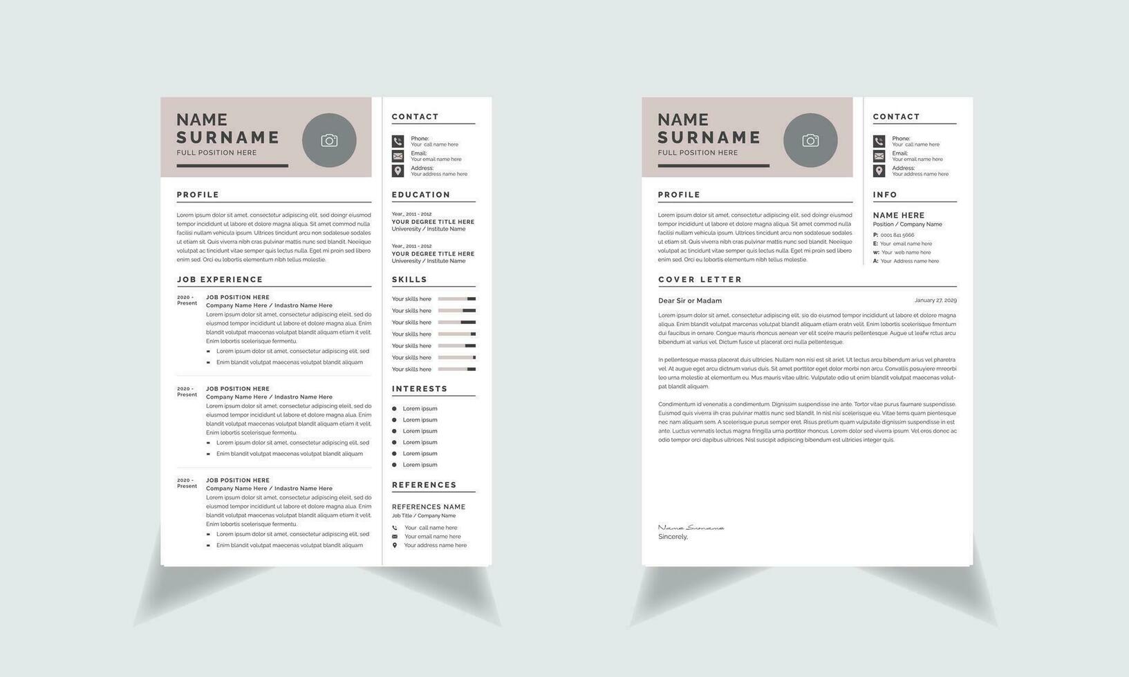 Creative Graphic Designer Layout Vector Minimalist
