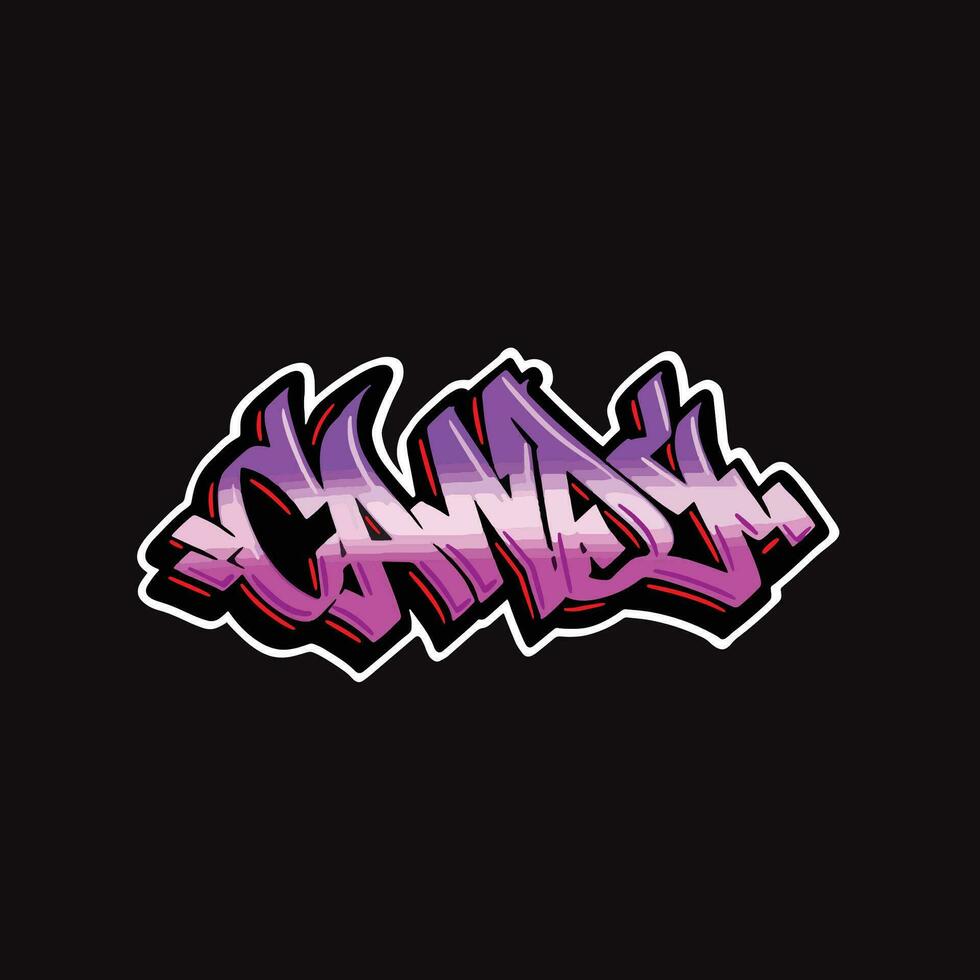 candy word text street art graffiti tagging for clothing brand vector
