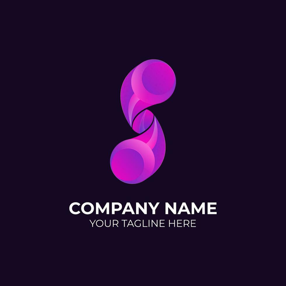 Logo S droplet shapes vector