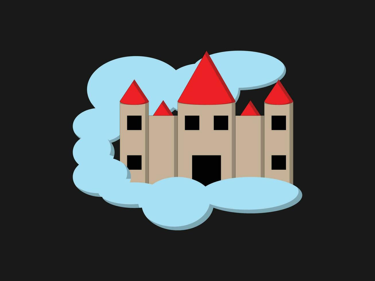 castillo en el cielo logo vector