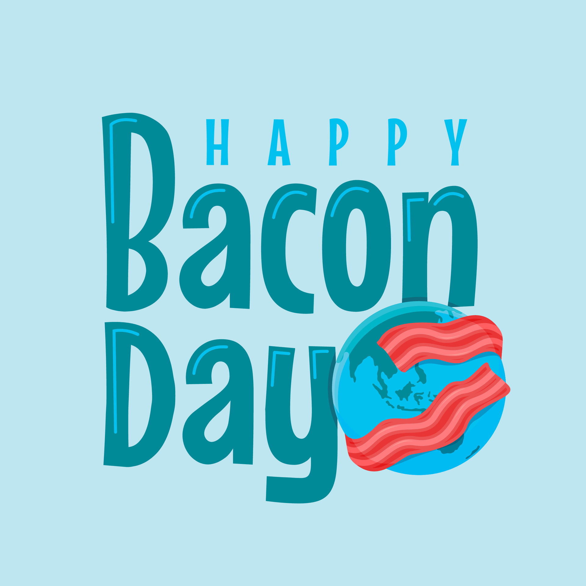 flat happy bacon day banner template vector 26555634 Vector Art at Vecteezy