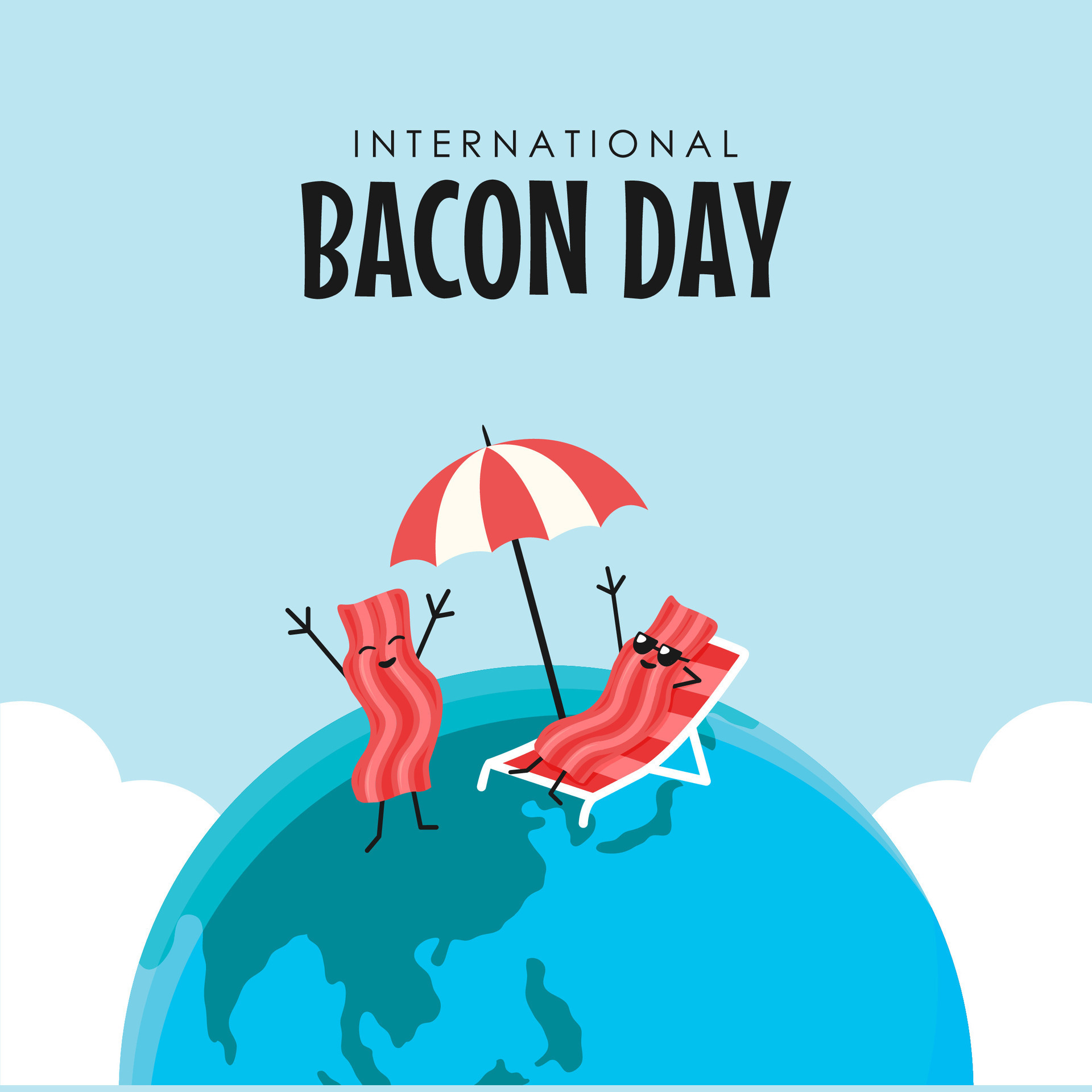 flat happy bacon day banner template vector 26555641 Vector Art at Vecteezy