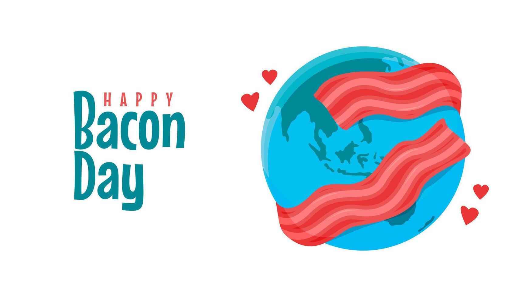 flat happy bacon day banner template vector 26555657 Vector Art at Vecteezy