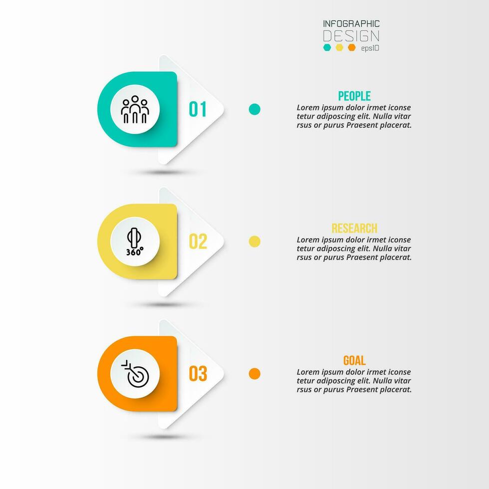 Infographic template business concept with workflow. vector